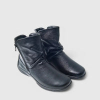 Hotter Whisper Comfort Boot Black Boots | familyshoecentre