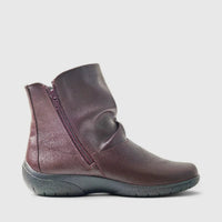 Hotter Whisper Comfort Boot Burgandy Boots | familyshoecentre