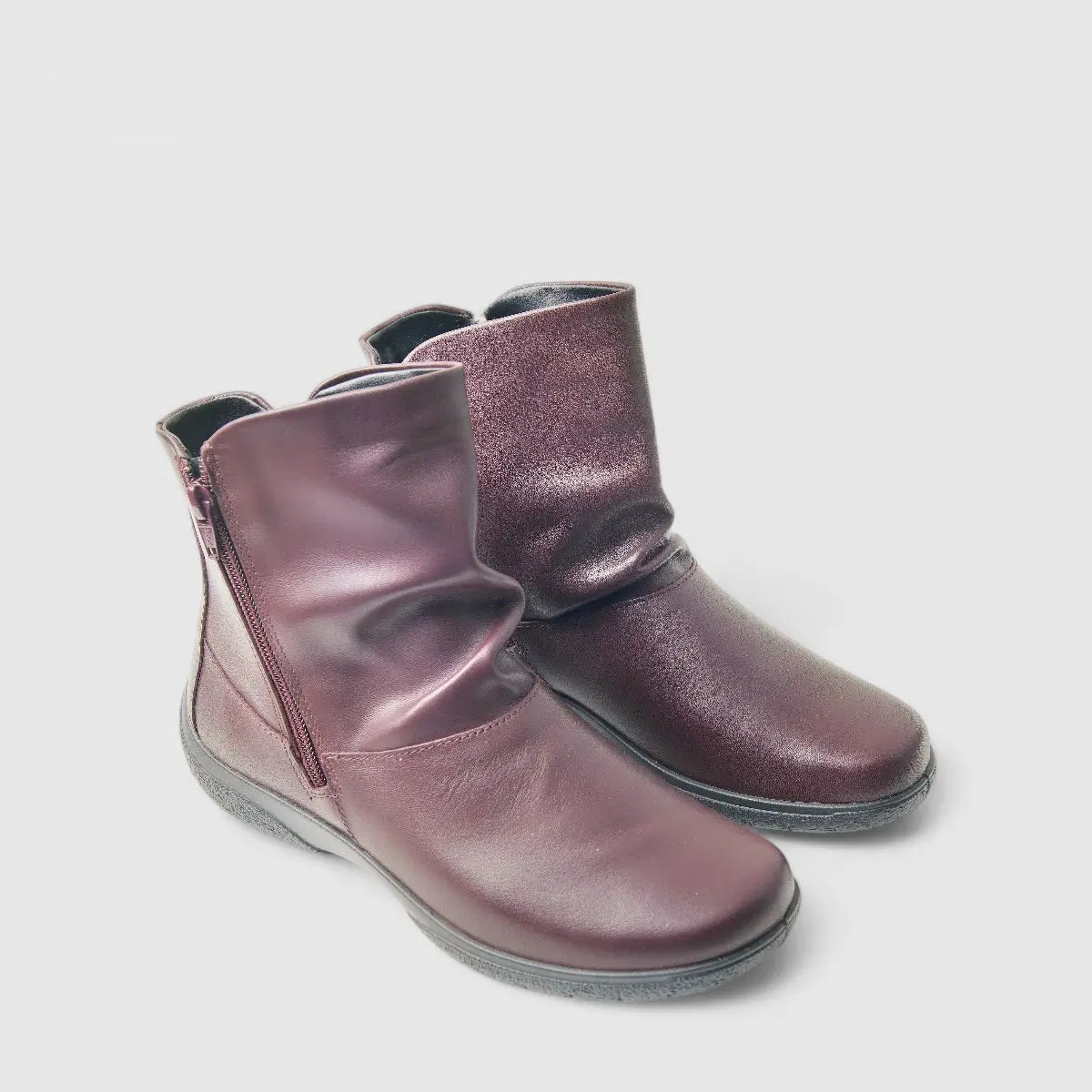 Hotter Whisper Comfort Boot Burgandy Boots | familyshoecentre
