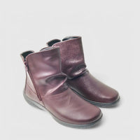Hotter Whisper Comfort Boot Burgandy Boots | familyshoecentre