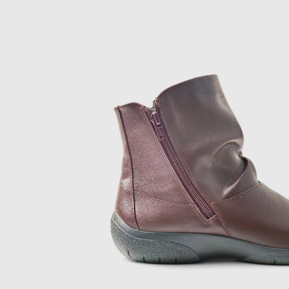 Hotter Whisper Comfort Boot Burgandy Boots | familyshoecentre