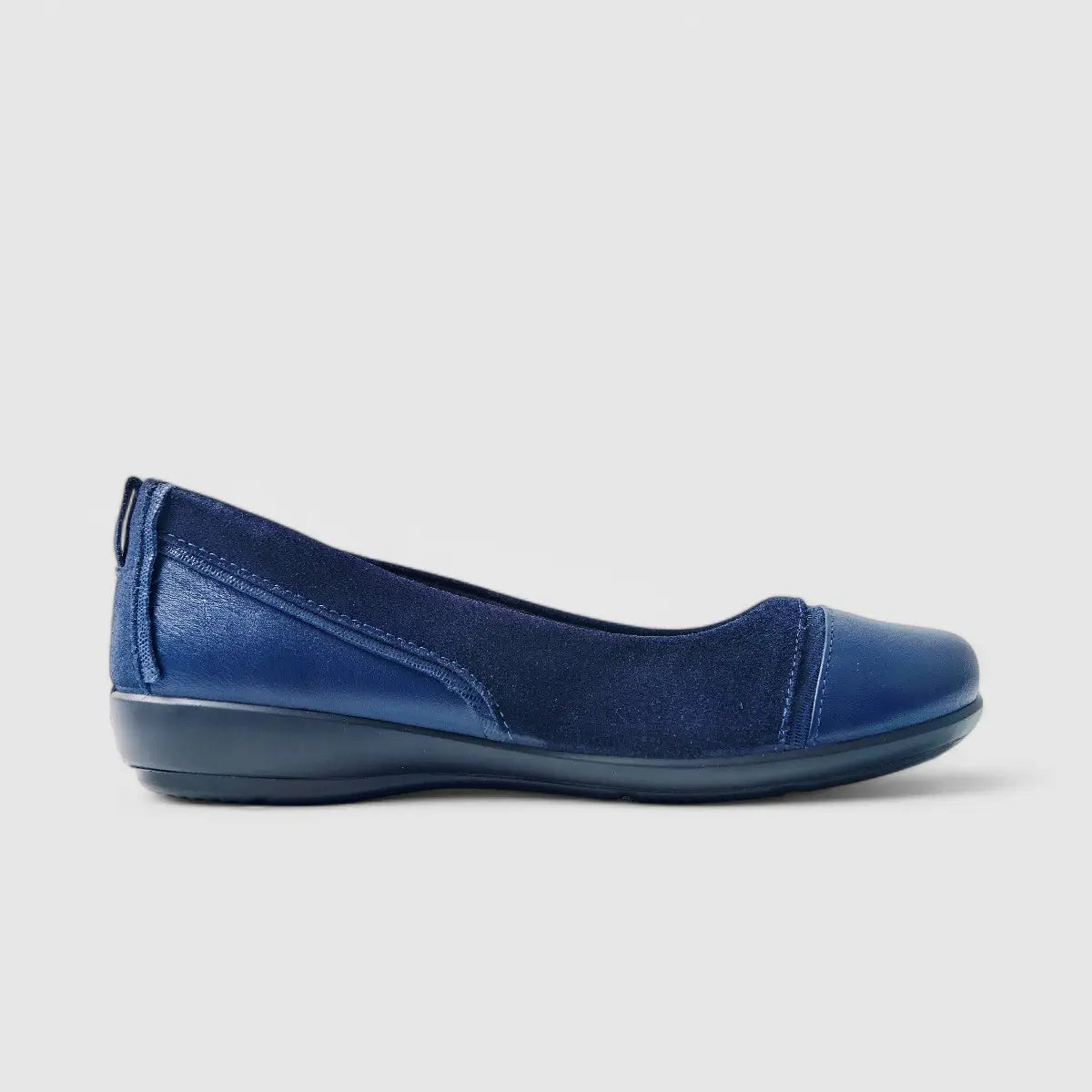 Hotter Wren Comfort Slip On Navy Pumps | familyshoecentre