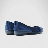 Hotter Wren Comfort Slip On Navy Pumps | familyshoecentre