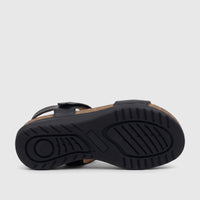 HP Ladies Comfort Sandal Saria with a black textured sole visible from a low-angle perspective.