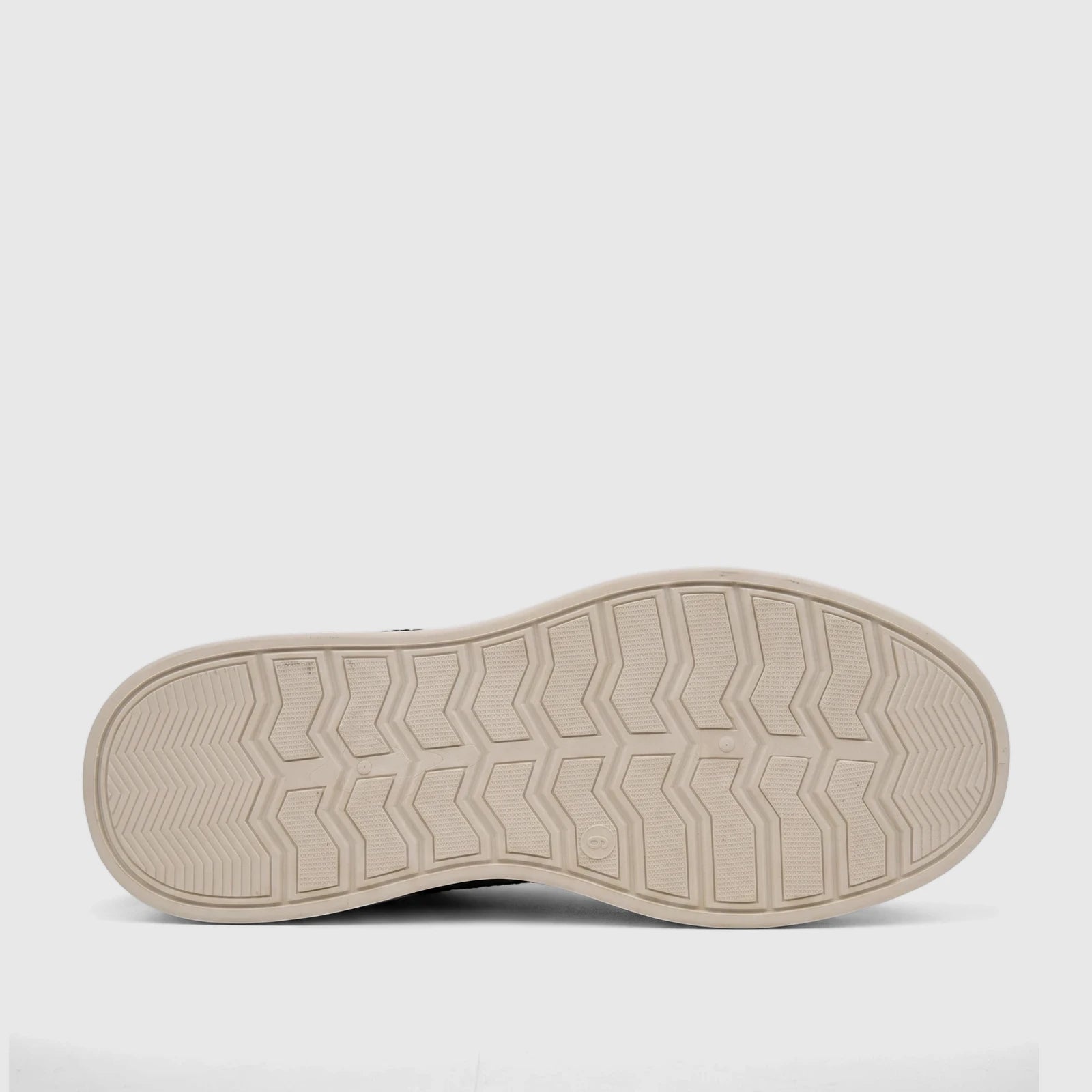 HP Men's Comfort Sneaker Styling HPM01029 navy flyknit shoe sole, shown from a bottom view with a textured grip pattern.