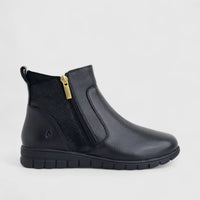 Hush Puppies Ladies Leather Ankle Boot Aurelia HPL01495 Black DB35