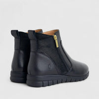 Hush Puppies Ladies Leather Ankle Boot Aurelia HPL01495 Black DB35