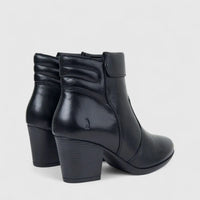 Hush Puppies Ladies Leather Ankle Boot HPL01476 Kalaya Black DB46