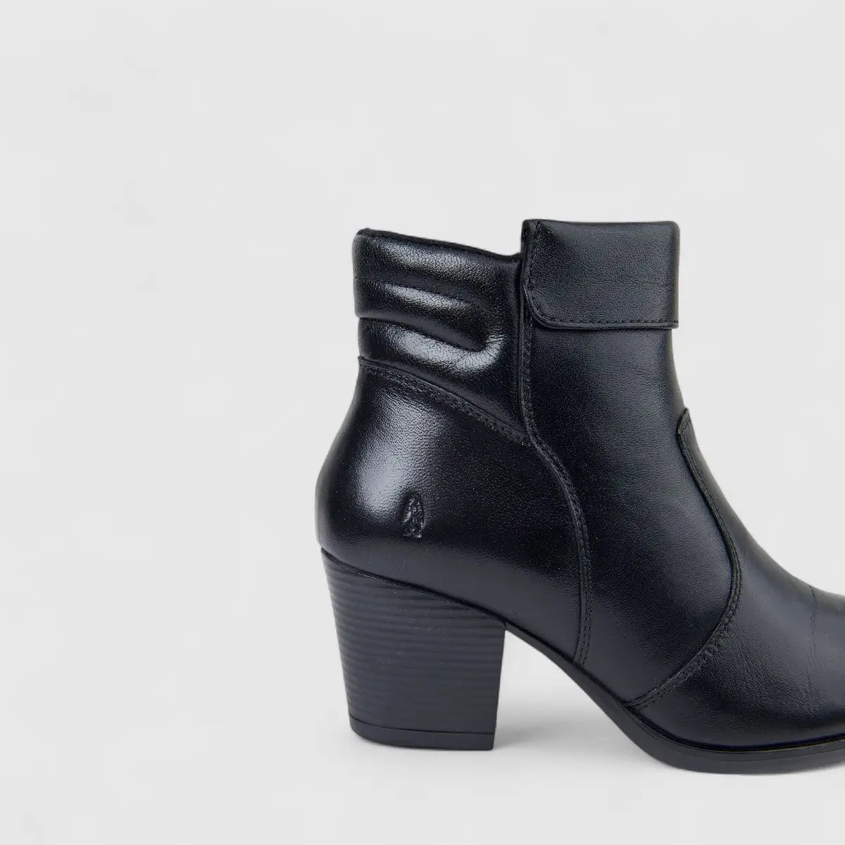 Hush Puppies Ladies Leather Ankle Boot HPL01476 Kalaya Black DB46