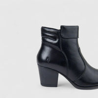Hush Puppies Ladies Leather Ankle Boot HPL01476 Kalaya Black DB46