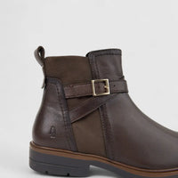 Hush Puppies Ladies Leather Ankle Boot HPL01477 Alana Whiskey DB43