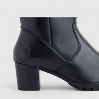 Hush Puppies Marisol Leather Mid-Calf Boots - Black