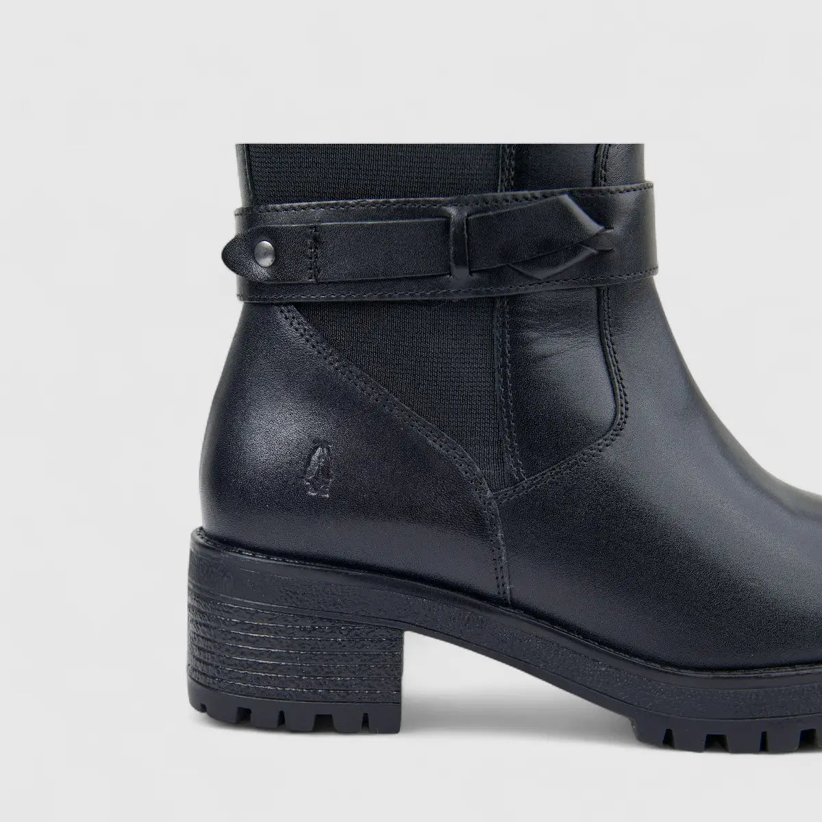 Hush Puppies Ladies Leather Long Boot HPL01486 Madi Black DB40