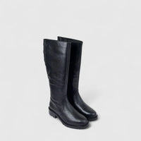 Hush Puppies Ladies Leather Long Boot Ruby HPL01490 Black DB38