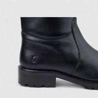 Hush Puppies Ladies Leather Long Boot Ruby HPL01490 Black DB38