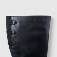 Hush Puppies Ladies Leather Long Boot Ruby HPL01490 Black DB38