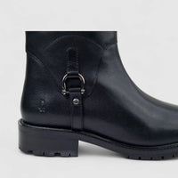 Hush Puppies Ladies Leather Long Boot Skylar HPL01489 Black DB36