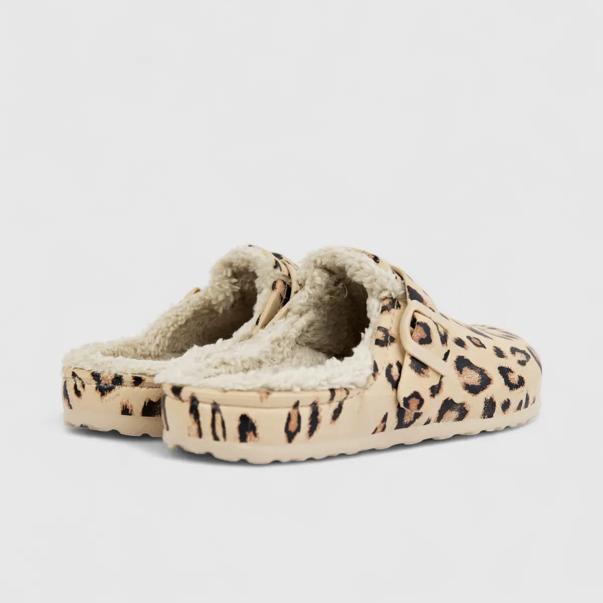 Hush Puppies Soft Style Desi Fur Ladies Slippers SSL01503 Leopard Multi