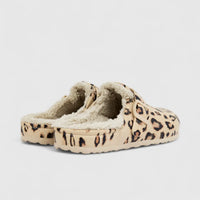 Hush Puppies Soft Style Desi Fur Ladies Slippers SSL01503 Leopard Multi