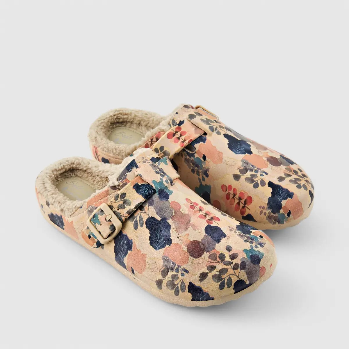 Hush Puppies Soft Style Desi Fur Ladies Slippers SSL01503 Peach Multi