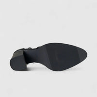 Hush Puppies Soft Style Parvani T Bar Block Heel Court SSL01622 Black SS353