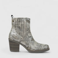 Hush Puppies Soft Style Soft Karen Ladies Ankle Block Heel Boot SSL01440 Metallic Grey DK1