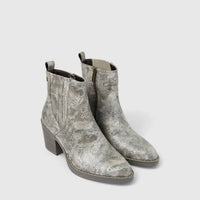 Hush Puppies Soft Style Soft Karen Ladies Ankle Block Heel Boot SSL01440 Metallic Grey DK1