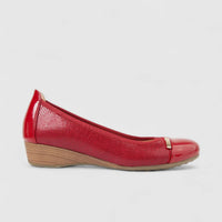Hush Puppies Soft Style Soft Rishi Ladies Comfort Wedge SSL00217 Red Snake SS342