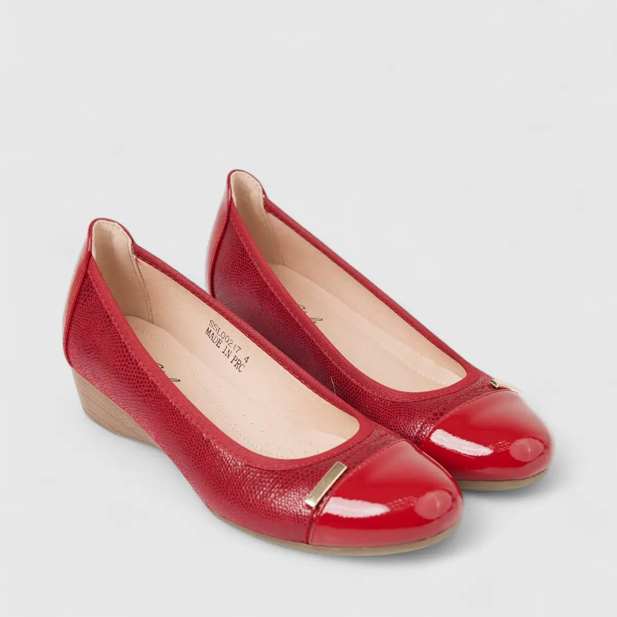Hush Puppies Soft Style Soft Rishi Ladies Comfort Wedge SSL00217 Red Snake SS342
