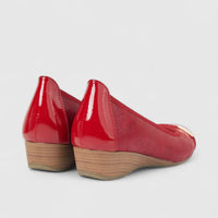 Hush Puppies Soft Style Soft Rishi Ladies Comfort Wedge SSL00217 Red Snake SS342
