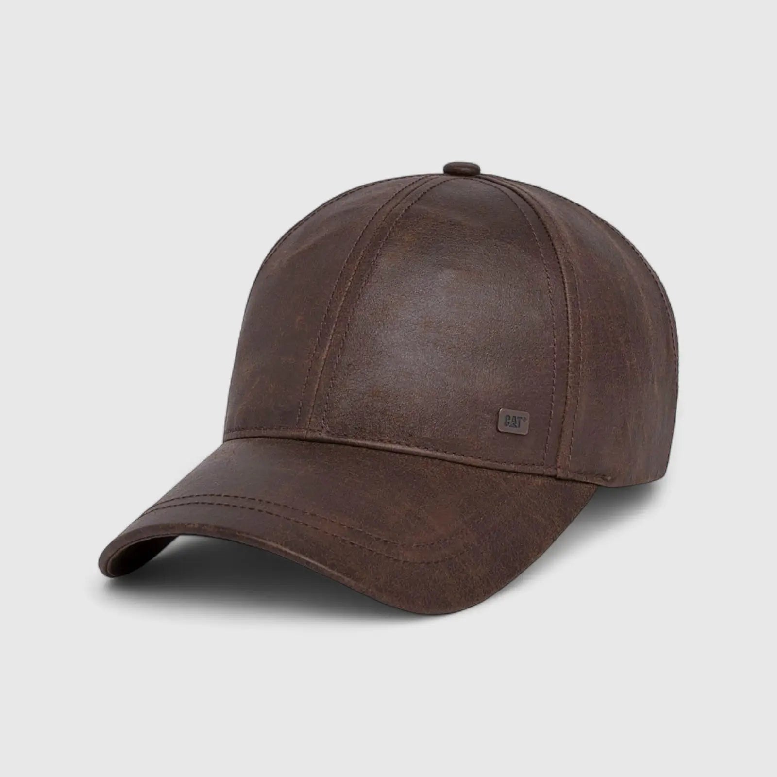 Cat Faux Leather Hat 4090204-13191 Brown