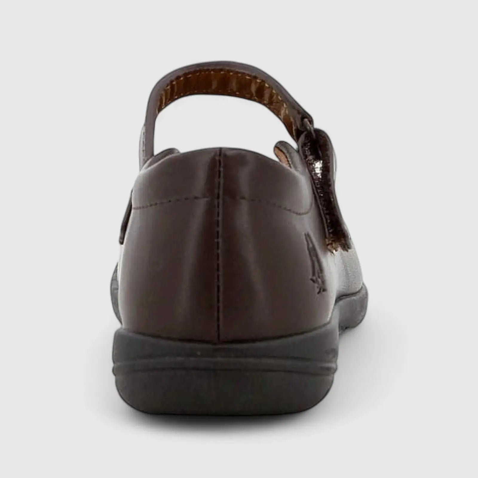 Scarlett Girls Youths (UK2 TO UK9) Mary Jane Velcro School Shoe HPY00010 Brown HG4