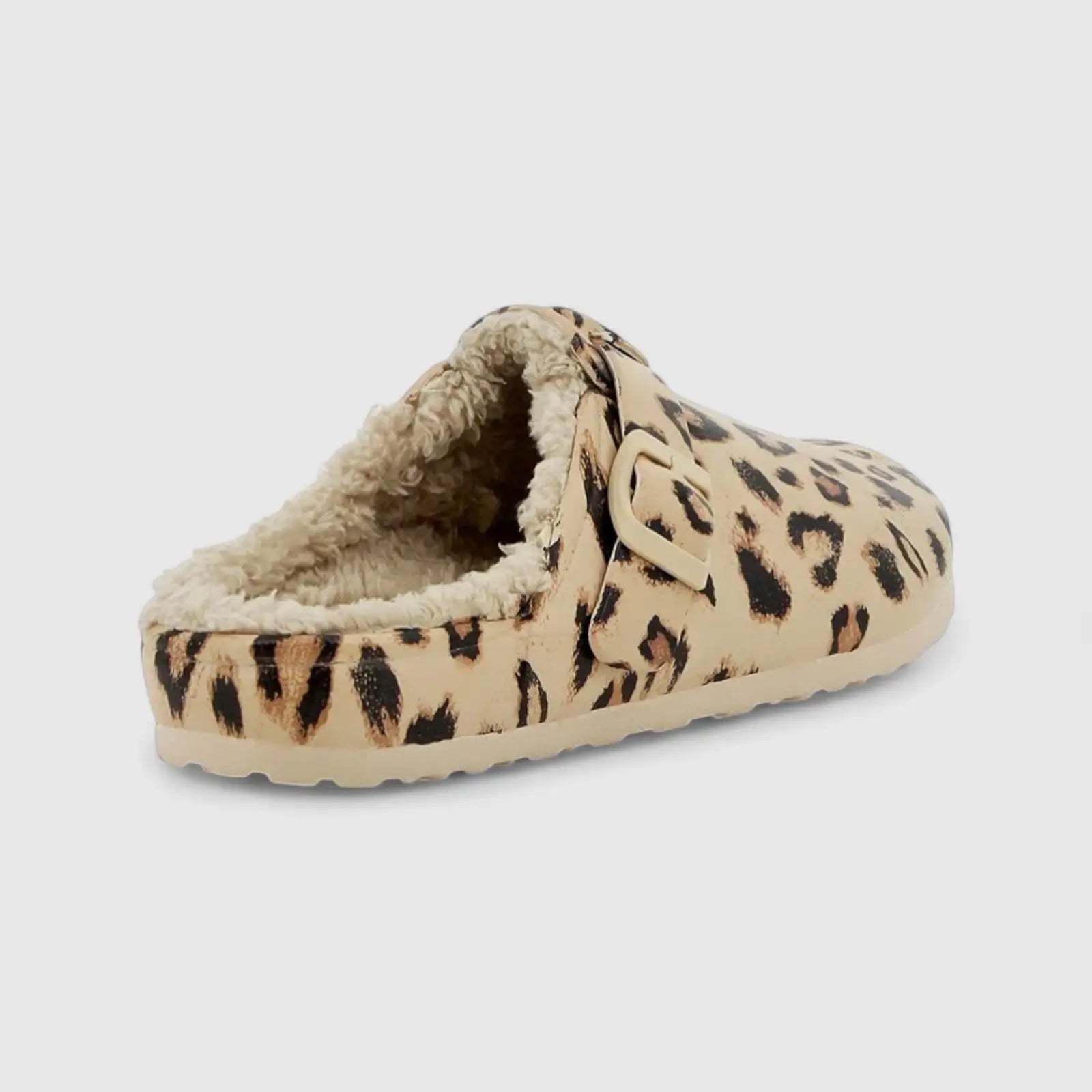 Hush Puppies Soft Style Desi Fur Slippers SSL01503 Leopard Multi