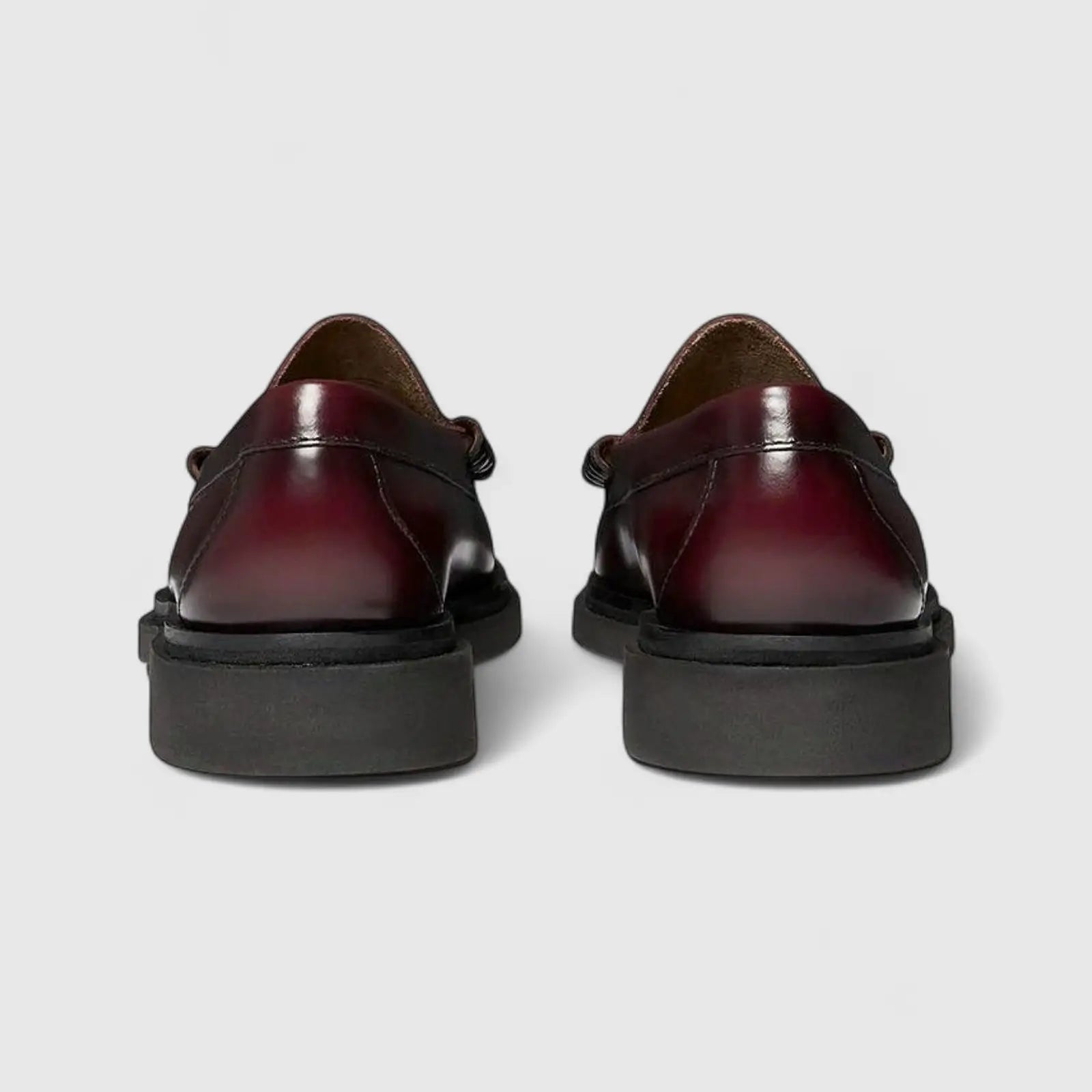 Bass Men's Loafer Weejun Step Larson Moc Penny BA11610A Wine BF2