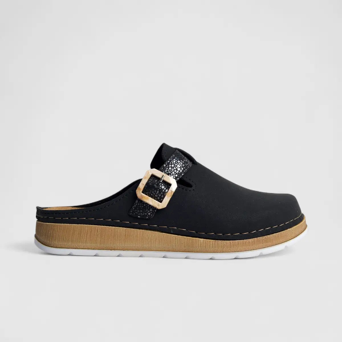 Inblu Ladies Comfort Clog GS000054 Black AL49