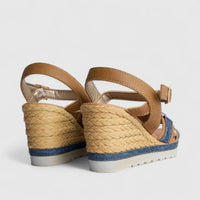 Inblu Ladies Comfort Espadrille Wedge FG000041 Camel AL42