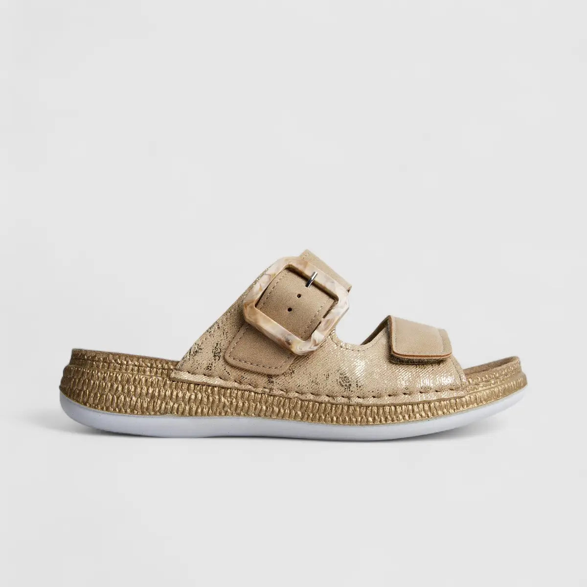 Inblu Ladies Comfort Push In Sandal MK000013 Sand AL50