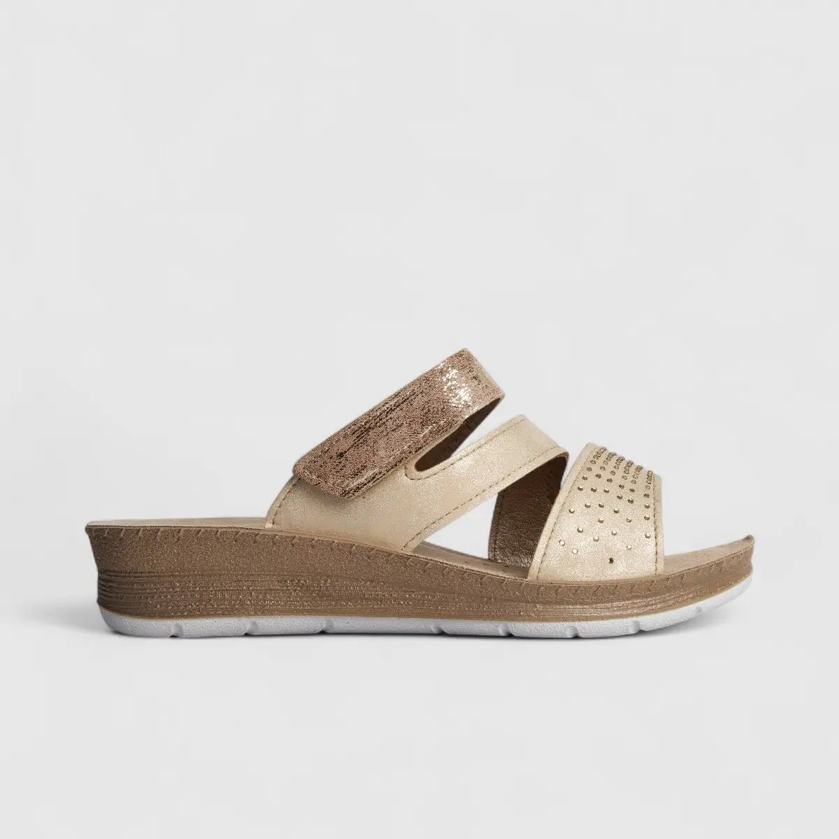 Inblu Ladies Comfort Push In Sandal FC000062 Sand AL28