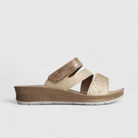 Inblu Ladies Comfort Push In Sandal FC000062 Sand AL28