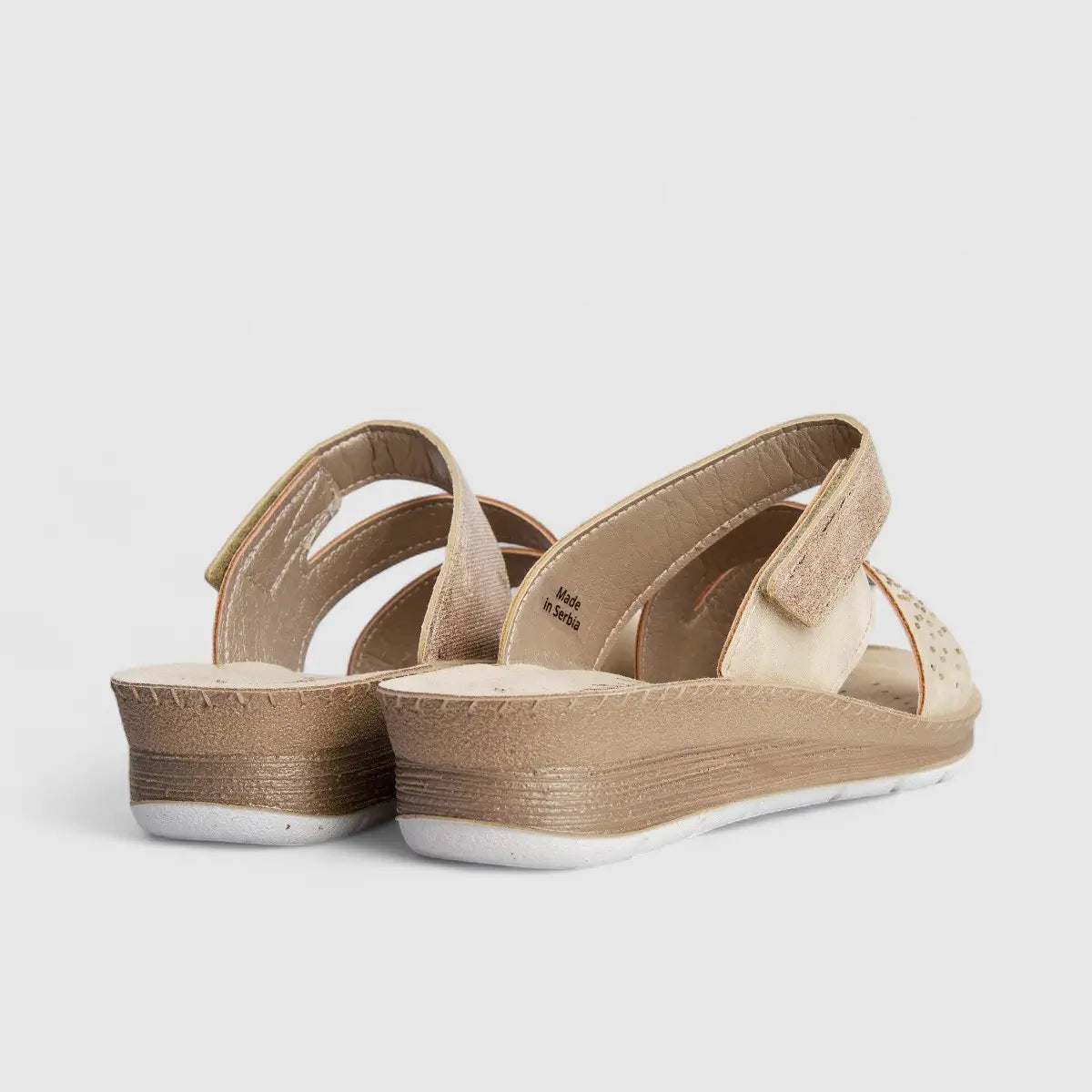 Inblu Ladies Comfort Push In Sandal FC000062 Sand AL28