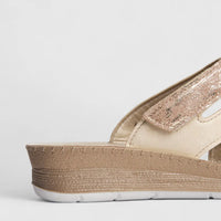 Inblu Ladies Comfort Push In Sandal FC000062 Sand AL28