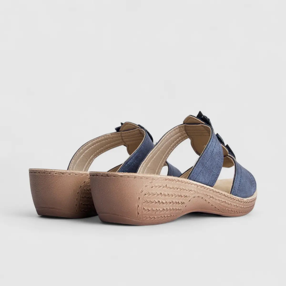 Inblu Ladies Comfort Push In Sandal GL000064 Blue AL27