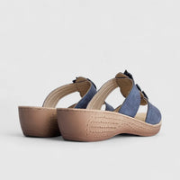 Inblu Ladies Comfort Push In Sandal GL000064 Blue AL27