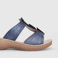 Inblu Ladies Comfort Push In Sandal GL000064 Blue AL27