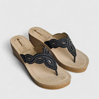 Inblu Ladies Comfort Sandal GO000015 Black AL32