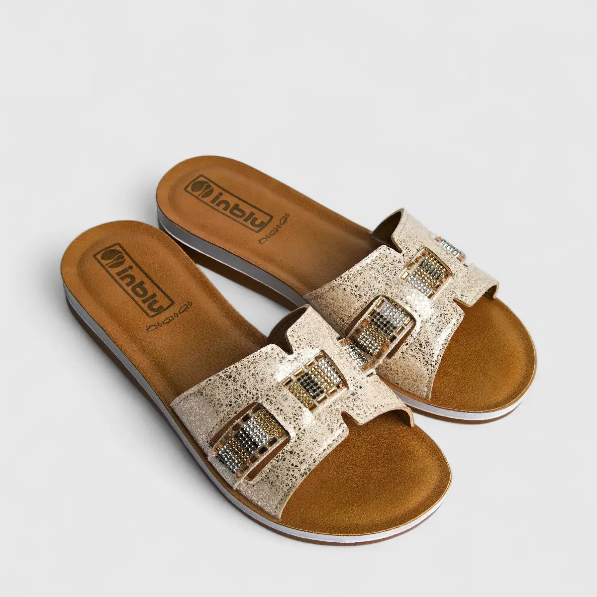 Inblu Ladies Comfort Slide ZO000008 Platinum AL33