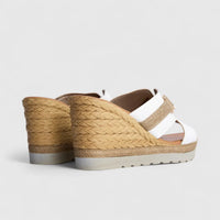 Inblu Ladies Comfort Slip On Wedge FG000040 White AL41