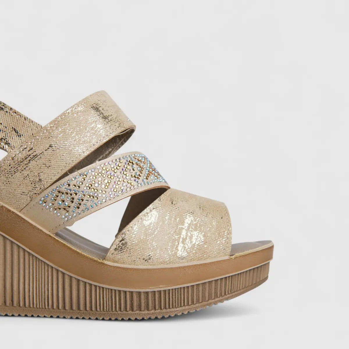 Inblu Ladies Comfort Wedge AS000041 Platinum AL43