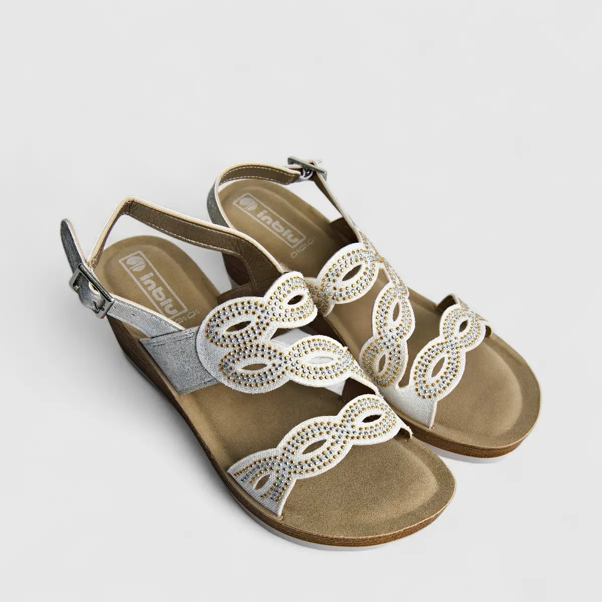 Inblu Ladies Comfort Wedge EL000034 White AL45