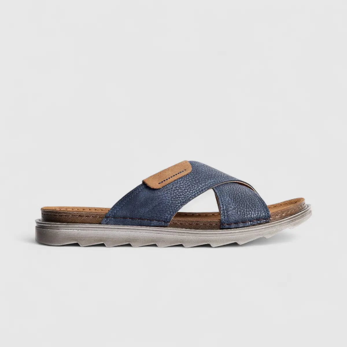 Inblu Men's Comfort Push In Sandal BU000015 Blue AM18